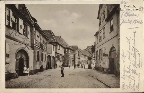 Ak Durlach Karlsruhe in Baden Württemberg, Partie in der Lammstraße