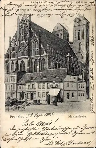 Ak Prenzlau in der Uckermark, Marienkirche