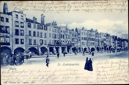 Ak Metz Moselle, Ludwigsplatz