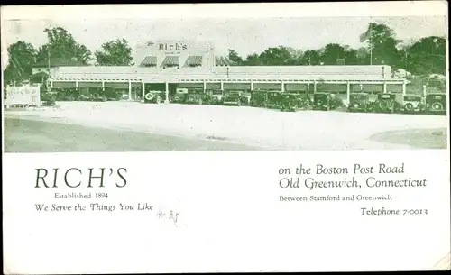 Ak Greenwich Connectitut USA, Rich's on the Boston Post Road, Old Greenwich