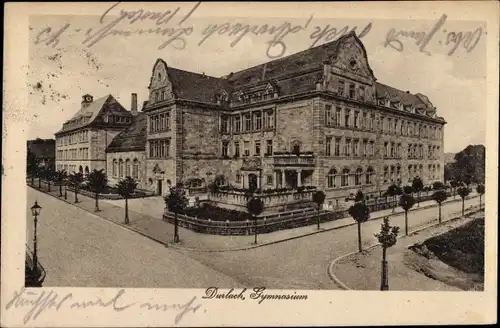Ak Durlach Karlsruhe in Baden, Gymnasium