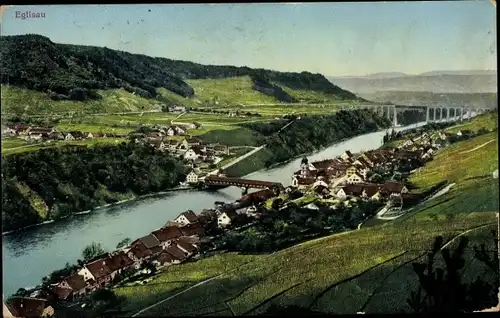Ak Eglisau Kanton Zürich Schweiz, Panorama