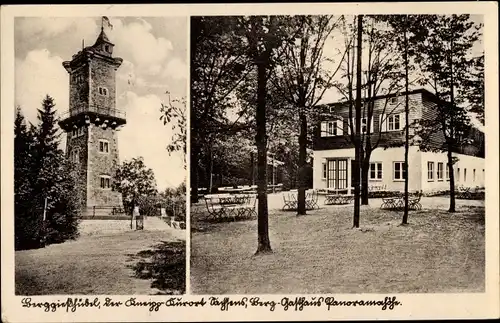 Ak Berggießhübel in Sachsen, Berggasthaus Panoramahöhe, Aussichtsturm