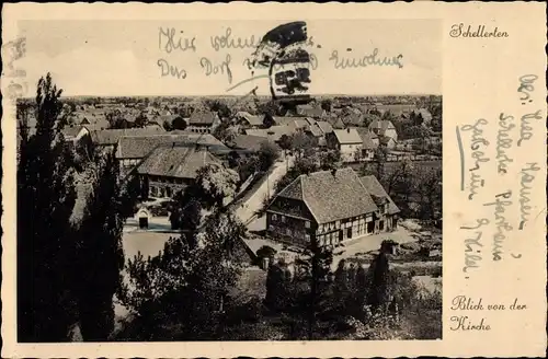 Ak Schellerten in Niedersachsen, Stadtpanorama von der Kirche gesehen