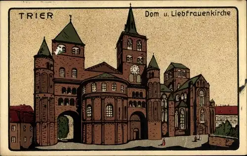 Steindruck Ak Trier an der Mosel, Dom, Liebfrauenkirche