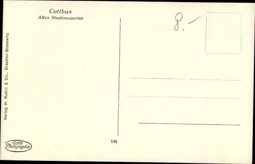 Ak Cottbus in der Niederlausitz, Altes Stadtmauertor