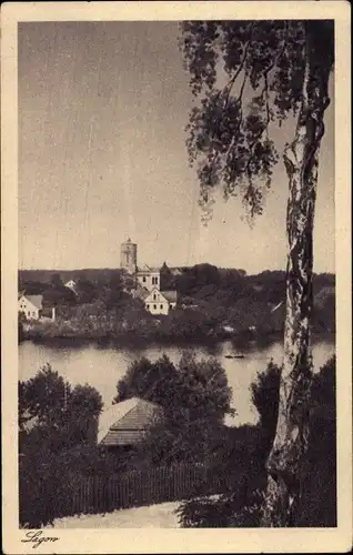 Ak Łagów Lagow Neumark Ostbrandenburg, Gesamtansicht, Märkische Landschaften