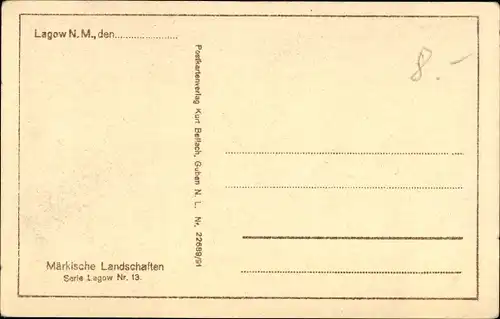 Ak Łagów Lagow Neumark Ostbrandenburg, Gesamtansicht, Märkische Landschaften