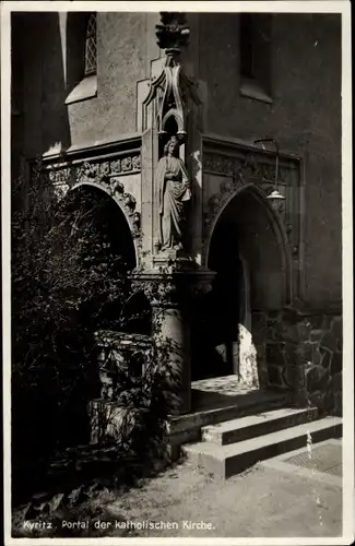 Ak Kyritz in der Prignitz, Portal der katholischen Kirche