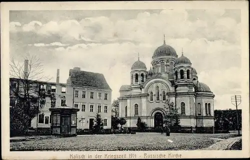 Ak Kalisz Kalisch Posen, Russische Kirche