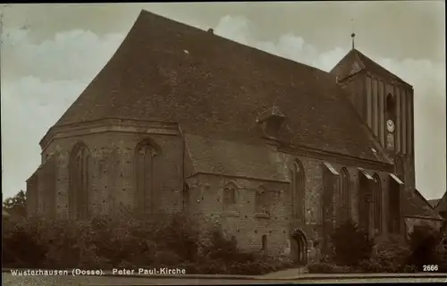 Ak Wusterhausen an der Dosse Prignitz, Peter-Paul-Kirche