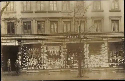 Foto Ak Hamburg Mitte Rothenburgsort, Geschäft J. Weinrebe, Billhorner Röhrendamm 182