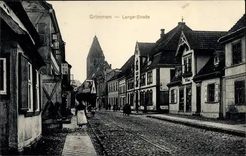 Ak Grimmen in Vorpommern, Lange Straße