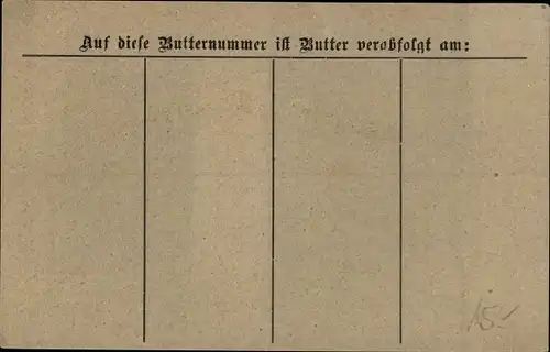 Ak Braunschweig in Niedersachsen ?, Stadtbuttergeschäft Schrader, Hagenring 26, Butterkarte