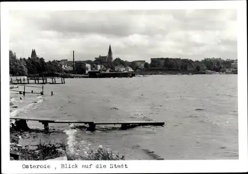 Foto Ak Ostróda Osterode Ostpreußen, Blick auf den Ort