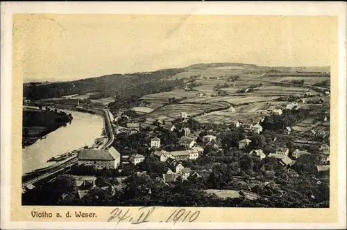 Ak Vlotho an der Weser, Panorama