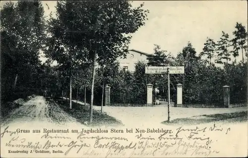 Ak Neu Babelsberg Potsdam, Restaurant am Jagdschloss Stern