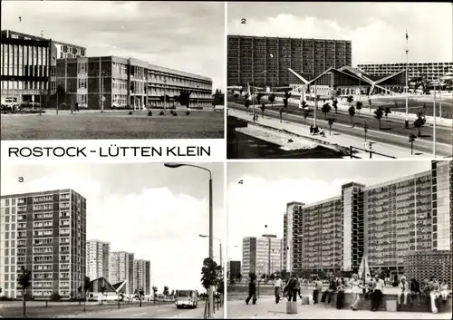 Ak Lütten Klein Rostock, BPS der SED John Schehr, Mehrzweckhalle, Warnow Allee