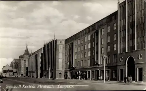 Ak Hansestadt Rostock, Neubauten Langestraße