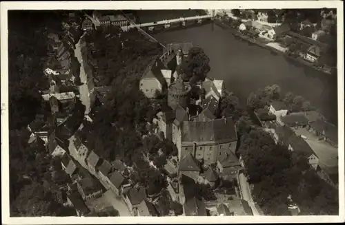 Ak Leisnig in Sachsen, Fliegeraufnahme