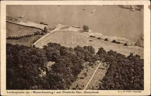 Ak Westerbouwing Oosterbeek Gelderland, Westerbouwing, Drielsche Veer, Luftbild
