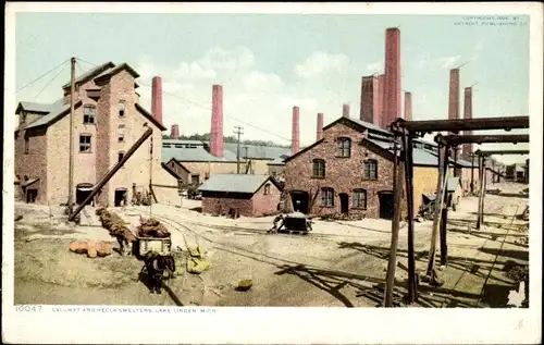 Ak Lake Linden Michigan USA, Calumet and Hecla Smelters