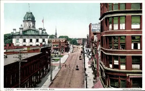 Ak Port Huron Michigan USA, Water Street