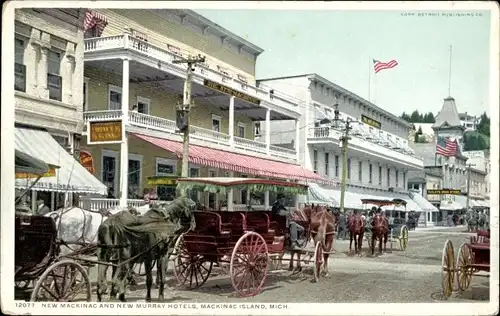 Ak Mackinac Island Michigan USA, New Mackinac und Murray Hotels