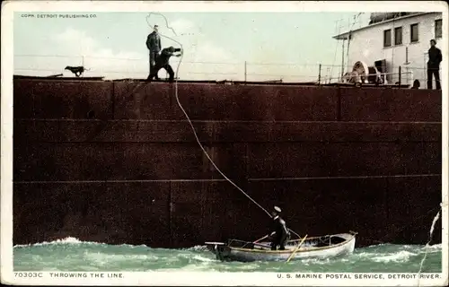 Ak USA, Throwing the Line, US Marine Postal Service, Detroit River