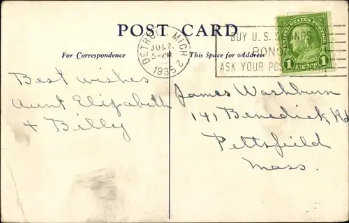 Ak USA, Throwing the Line, US Marine Postal Service, Detroit River