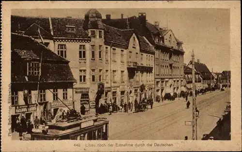 Ak Liepaja Libau Lettland, Stadt nach der Einnahme durch die Deutschen