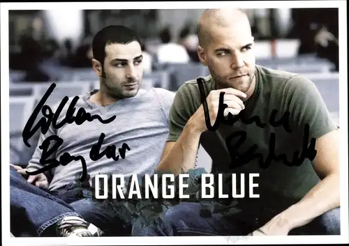 Ak Band Organge Blue, Portrait, Autogramm