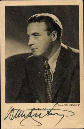 Ak Schauspieler Willy Fritsch, Portrait, Autogramm