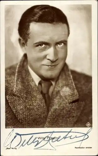 Ak Schauspieler Willy Fritsch, Portrait, Ross Verlag 5115/1, Autogramm