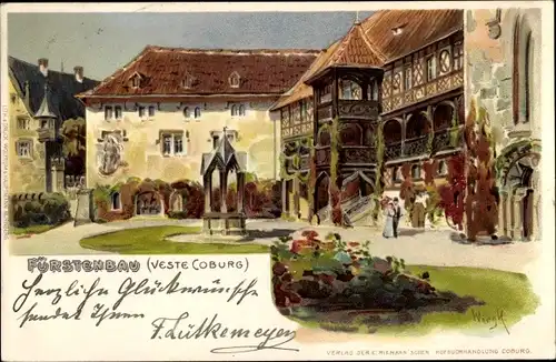 Künstler Litho Wiegk, Coburg in Oberfranken, Fürstenbau, Veste