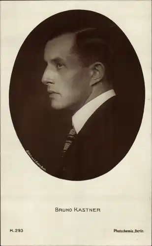 Ak Schauspieler Bruno Kastner, Portrait, Photochemie K 293