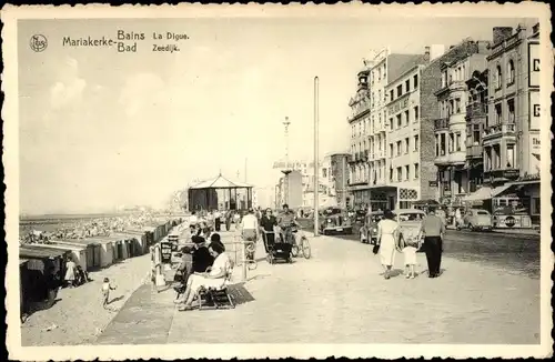 Ak Mariakerke Bains Ostende Westflandern, La Digue, Strandpromenade