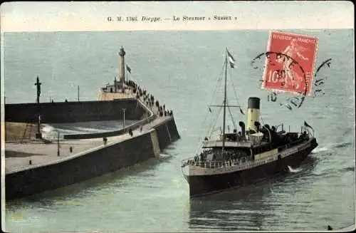 Ak Dieppe Seine Maritime, Le Steamer Sussex