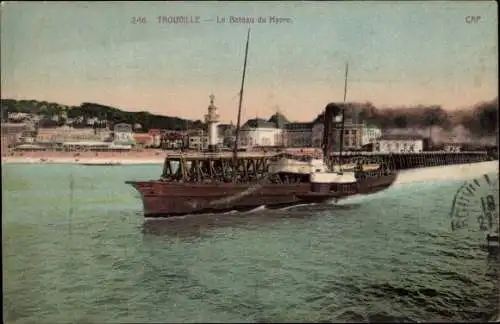 Ak Calvados de Trouville, Le Bateau du Havre