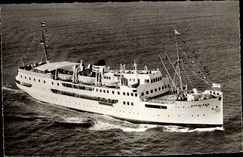 Ak Fährschiff M.S. Nordland, Passagierdienst, Travemünde, Kopenhagen, Hälsingborg