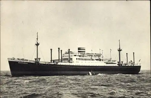 Ak Dampfschiff MS Westerdam, Holland America Line, HAL