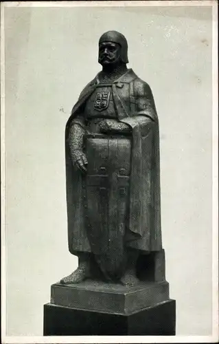 Ak Plastik von G. Schmidt Kassel, Generalfeldmarschall Paul von Hindenburg als Deutschordensritter