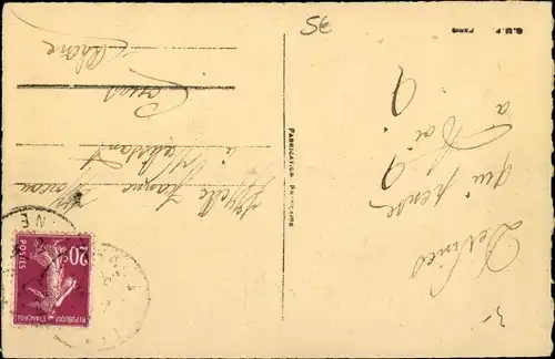 Ak 1. April, Vermenschlichte Fische mit Blumenstrauß und Brief