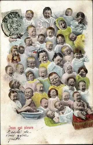 Ak Weinende Kinder