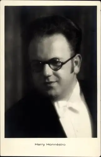 Ak Schauspieler Harry Honnestro, Portrait