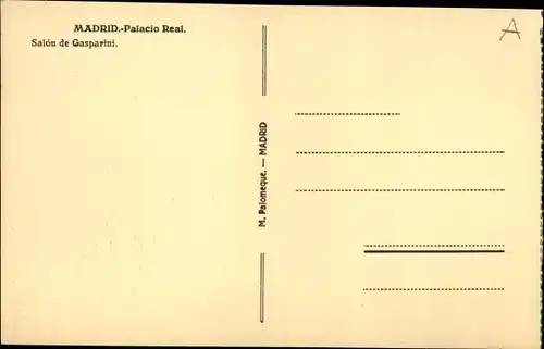 Ak Madrid Spanien, Palacio Real, Salon de Gasparini