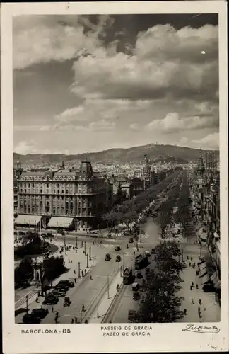 Ak Barcelona Katalonien Spanien, Paseo de Gracia
