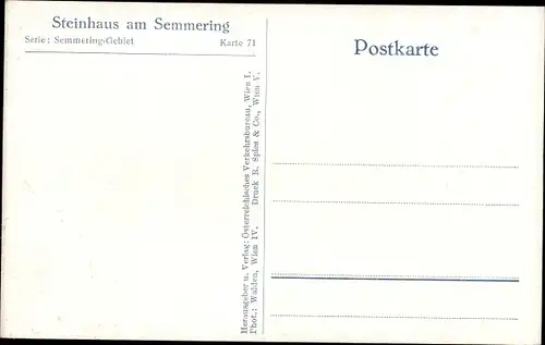 Ak Steinhaus am Semmering Steiermark, Teilansicht