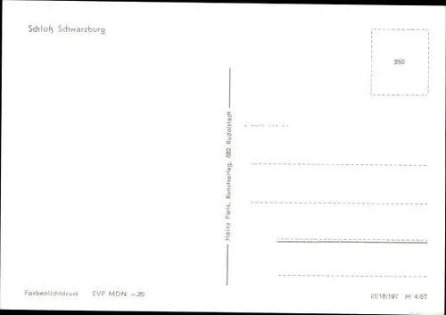 Ak Schwarzburg in Thüringen, Schloss