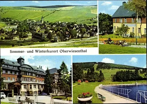 Ak Oberwiesenthal im Erzgebirge, Hotel Bergfrieden, Erholungsheim IG Wismut Aktivist, Fichtelberg